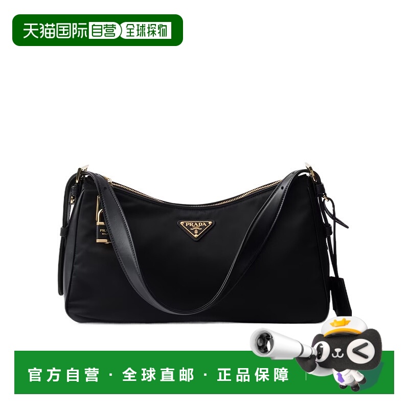 1h可退 PRADA 女士斜挎包 1BC2322C8QVODOF0002 CO 黑色单肩包