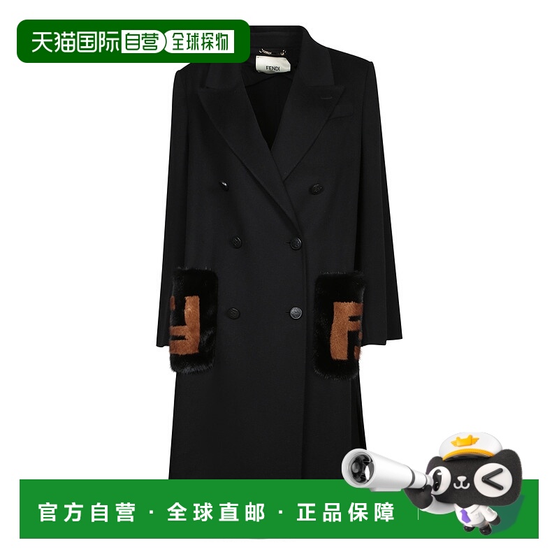 1h可退 FENDI 女士大衣 FF89488W1DF0GME AW2025 黑色