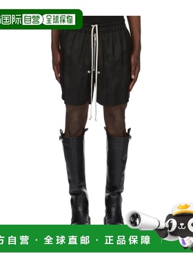 RICK OWENS 男士短裤 RU02E1391K09 AW2025 黑色 抽绳短裤