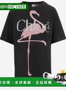 CHLOÉ 女士T恤 CH26SJH20807070 SS2026 黑色 Cotton t-shirt