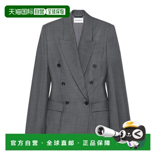 灰色 GIVENCHY AW2025 BW30M81YJ7067 羊毛双排扣夹克 女士西服