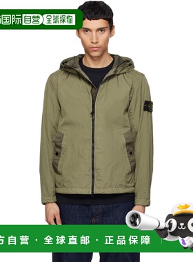 1h可退 潮奢 Stone Island 石头岛 男士 绿色 4100001 Crinkle Re