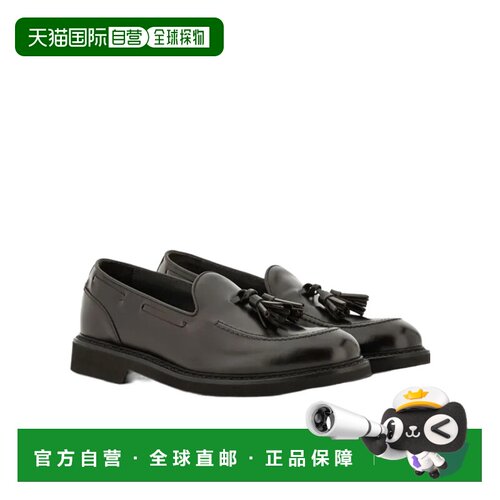 Canali 男士休闲鞋 611241RA01347510 AW2026 黑色 流苏乐福鞋