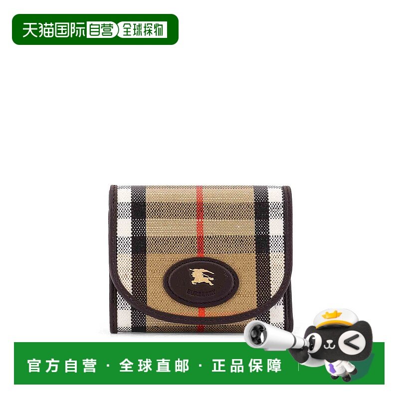 BURBERRY 女士钱包 8112281 AW2025 浅棕色 Highlands compact wa
