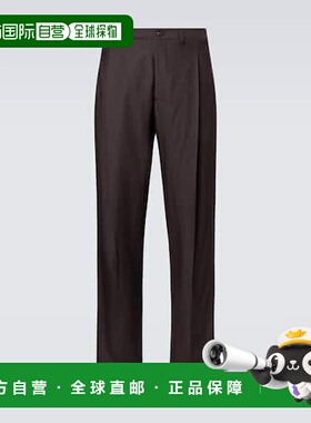 1h可退 潮奢 armani 阿玛尼 男士 abacá, 羊毛真丝直筒长裤