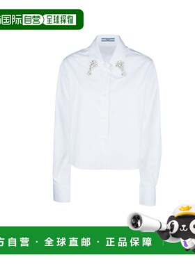 PRADA 女士衬衫 P472HR155WF0009 AW2025 白色 CAMICIE