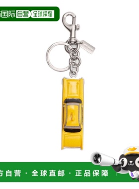 COACH 女士钥匙扣 CY396LHL38 SS2025 黄色 小出租车挂饰钥匙圈