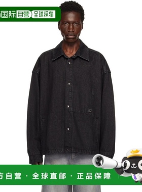 1h可退 潮奢 Wooyoungmi 吴阳米 男士 黑色 Pocket Detail 牛仔衬