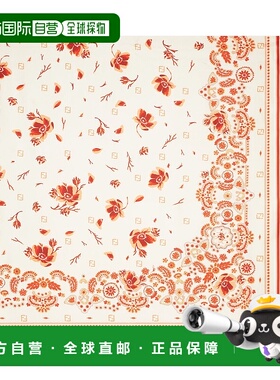 FENDI 女士围巾 FXT453AVB7F0BU9 SS2025 红色 丝绸大围巾