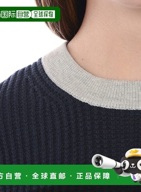 KENZO 女士针织毛衣 8602TO572NER99 SS2022 黑色 拼接套头毛衣