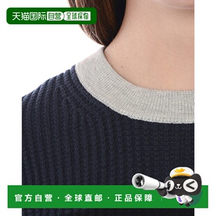 黑色 KENZO SS2022 8602TO572NER99 拼接套头毛衣 女士针织毛衣