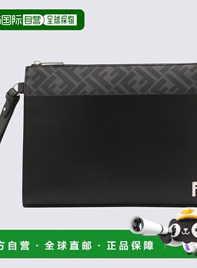 FENDI 男士手拿包 7VA491AJF0F0GXN AW2025 黑色 'Squared FF' cl