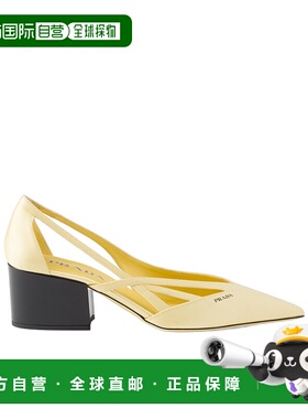 PRADA 女士凉鞋 1I741N049FB055F0222 CO 黄色 缎面镂空效果高跟