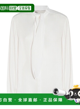 1h可退 潮奢 Tory Burch 托里 伯奇 女士 喬其紗蝴蝶結襯衫 17634