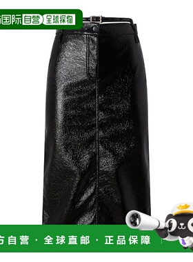 PINKO 女士半身裙 105951A2YGZ99 AW2025 黑色 腰带半身裙包臀裙