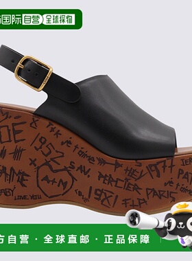 CHLOÉ 女士凉鞋 CHC25U10GLU001 SS2025 黑色 Black leather Maxi