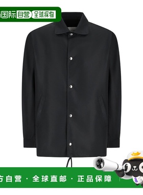 GIVENCHY 男士外套 BM01G3166P001 SS2026 黑色 翻领长袖休闲夹克