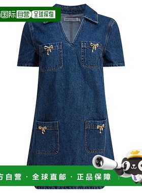 1h可退 潮奢 Self-Portrait 女士 牛仔蝴蝶结连衣裙 PF25812SBLBL