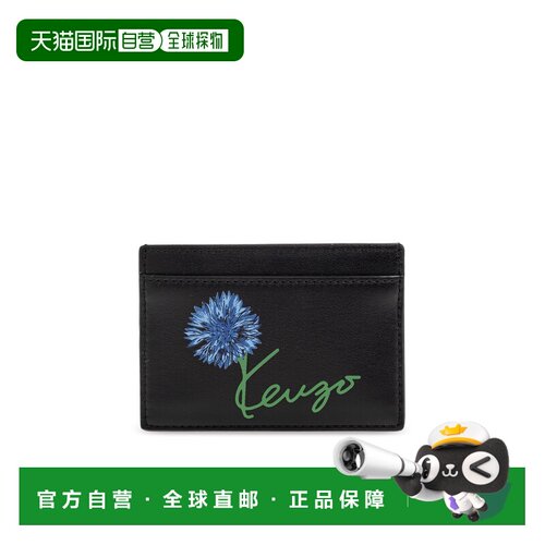 KENZO 女士卡包 FG68PM800L3199 SS2026 黑色 Leather card holde