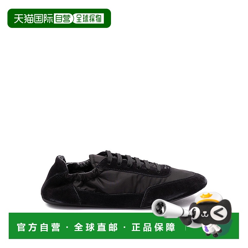 1h可退 PRADA 女士运动鞋 1E959ND7CF005F0002 CO 黑色 Re-Nylon
