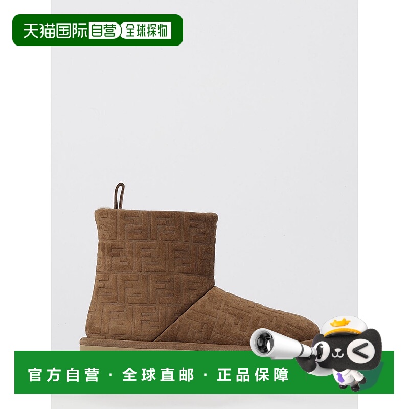 1h可退 FENDI 男士靴子 7U1822ASA1F0C23 AW2025 棕色 Brown sued