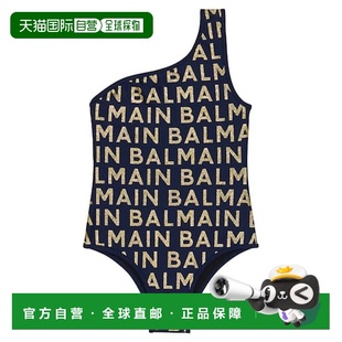 潮奢 徽标单肩泳衣童装 Balmain 女童 巴尔曼 1h可退