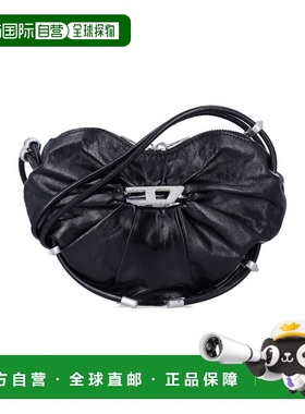 DIESEL 女士斜挎包 X10465P1003T8013 SS2026 黑色 Diesel Scrunc