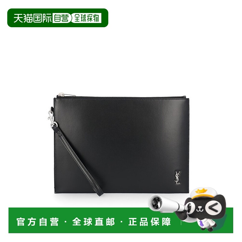 潮奢 Saint Laurent 圣罗兰 男士 徽标手拿包 6838271JB0E