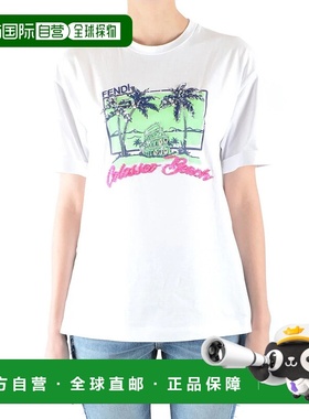 FENDI 女士T恤 FS7011A3BPF0ZNM-1 SS2018 白色 Fendi Tshirt Sho