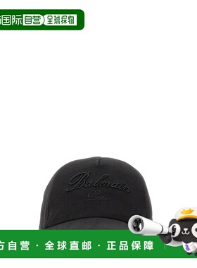 BALMAIN 男士帽子 EH1XA231CD29EAP SS2025 黑色 徽标帽子鸭舌帽