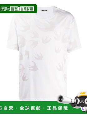 MCQ 男士T恤 291571ROT439000 SS2020 白色 Swallow Degrade logo