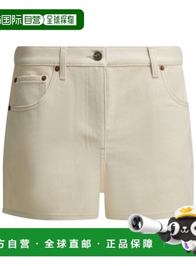 VALENTINO 女士牛仔裤 BDD22W9Y5A03 SS2026 白色 腰带袢短裤