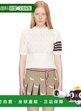 1h可退 潮奢 Thom Browne 汤姆 布朗 女士 灰白色 Pointelle Cabl