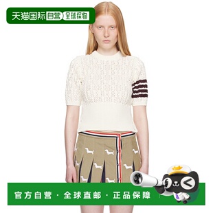 1h可退 潮奢 Thom Browne 汤姆 布朗 女士 灰白色 Pointelle Cabl