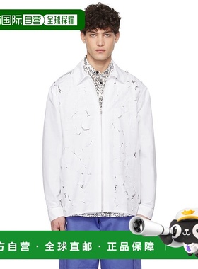 1h可退 潮奢 Marni 玛尼 男士 白色镂空衬衫 CUMU0341S0USR013