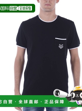 KENZO 男士T恤 4BA5TS001NER99 SS2022 黑色 徽标T恤男装