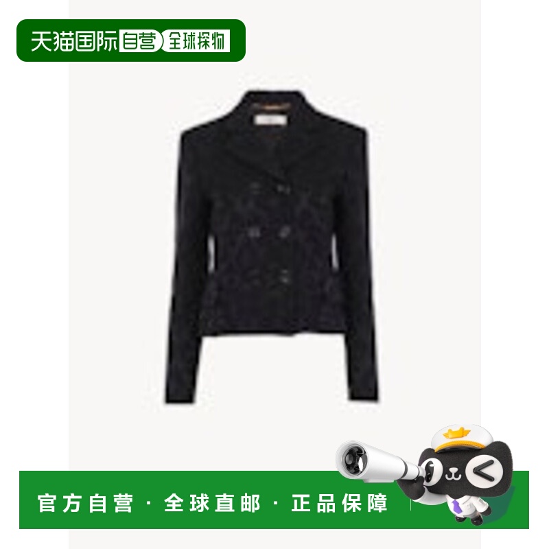 1h可退 CHLOÉ 女士夹克 CH25WVE70308001 AW2025 黑色 Double-Bre