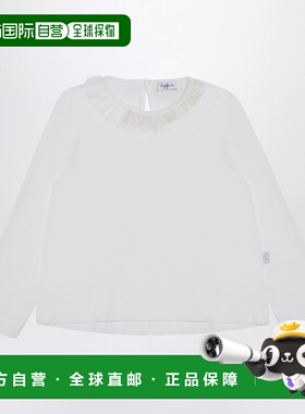 1h可退 潮奢 il gufo 女童 白色褶皱领毛线衫童装 A24TA342MF002B