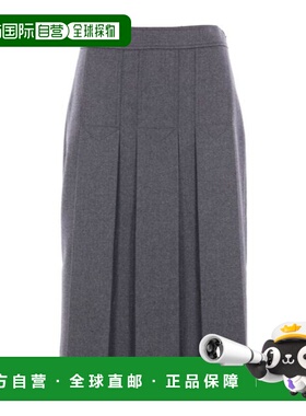 PRADA 女士半身裙 P109ZG11GZSOOOF0480 AW2025 灰色长裙a字裙