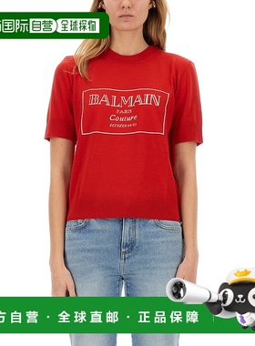 BALMAIN 女士针织毛衣 EF1KA115KH87MIG SS2025 红色