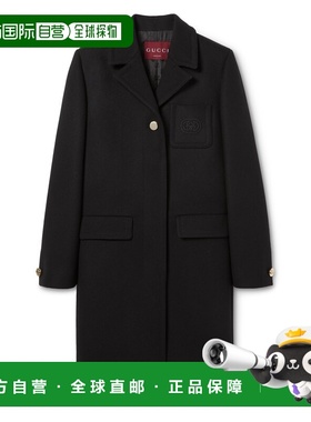 1h可退 潮奢 Gucci 古驰 女士 饰贴饰巴达维亚羊毛大衣 851886ZAR
