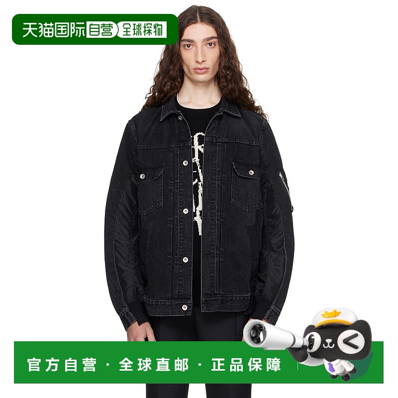 1h可退 潮奢 Sacai 男士 黑色牛仔夹克 SCM204 black黑色 舒适时