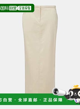 1h可退 潮奢 TOT&Ecirc;ME 女士 棉混纺缎面长款半身裙包臀裙