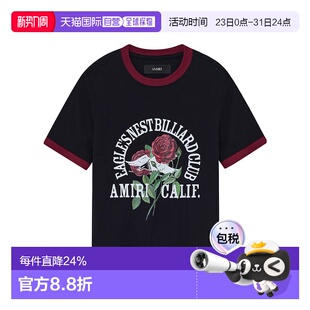 AWJYTE1082001 女士T恤 AW2025 黑色 Ringer 1h可退 Eagle AMIRI