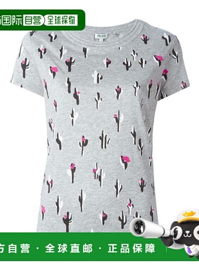 KENZO 女士衬衫 F652TS84299093 AW2022 灰色 仙人掌印花平纹针织