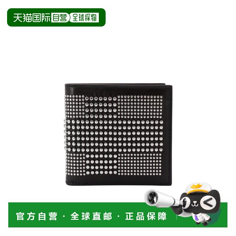 1h可退 奢淘 Alexander McQueen 饰钉对折钱包 男 6021371AAQ2