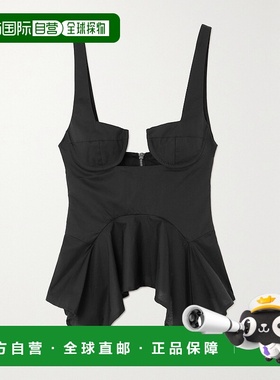 1h可退 潮奢 MARQUES' ALMEIDA 女士 不对称棉质府绸收腰紧身胸衣