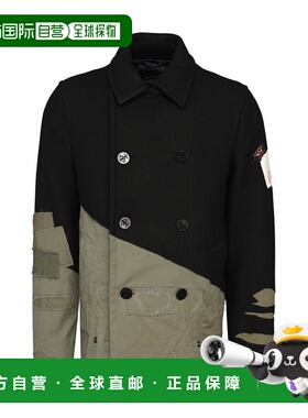 PAUL&SHARK 男士大衣 I20P2805100 AW2020 黑色 Wool blend doubl