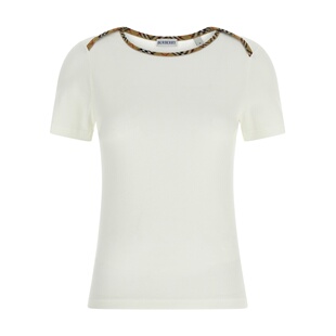 SS2026 8123282CHALK 女士T恤 shir Stephanie 白色 BURBERRY