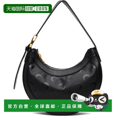 1h可退 潮奢 Marine Serre 女士 黑色迷你 Moon Canvas Eclips 单